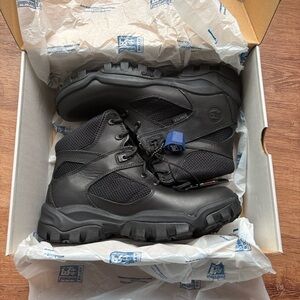 Timberland PRO Black Rugged Waterproof Work Boots NWT In Box size 8 men’s.